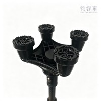 GENTAI MEDICAL Canne à quatre branches en fibre de carbone, hauteur réglable, poignée ergonomique Derby, sangle de poignet – Aide à la marche légère pour personnes âgées