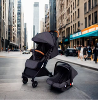Poussette légère et multifonctionnelle pour bébé, poussette et siège de voiture confortables pour nouveau-né.