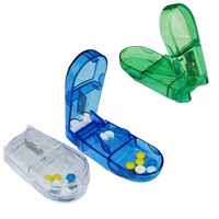 Cortador de Pastillas Duradero, Divisor de Tabletas de Plástico Profesional, Guía de Alineación Precisa para Cortar Medicamentos en Mitades y Cuartos