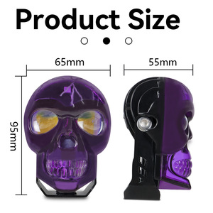 Purple Skull <b>Spotlight</b> Motorcycle Led Headlight Front Waterproof Retrofit Upgrade Plastic Aluminum Alloy Condensing Lens - Product Image 5