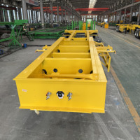 Semi-remorque squelette professionnelle de 40 pieds, 3 essieux, châssis porte-conteneurs, triple chargement, capacité de 40 000 kg, camion de transport robuste