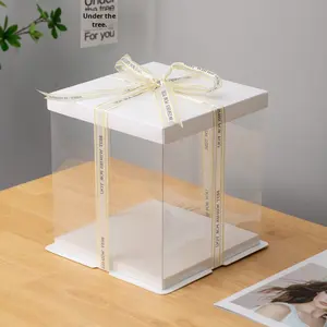 Hoge kwaliteit transparante PVC taartenverpakking met aangepast logo, recycleerbaar, doorzichtige <span class=keywords><strong>plastic</strong></span> taartenverpakkingen, milieuvriendelijk voor voedselgebruik - Product Image 1