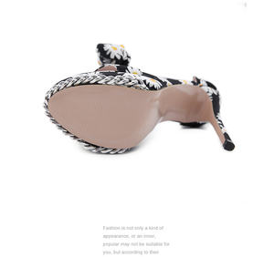 <span class=keywords><strong>Zapatos</strong></span> y Sandalias de tacón para mujer, zapatillas de playa, <span class=keywords><strong>zapatos</strong></span> florales de verano con <span class=keywords><strong>cordones</strong></span> y correas, tacones de lápiz, venta al por mayor - Product Image 6