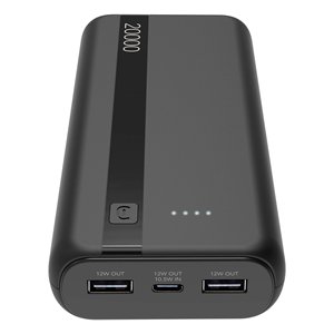 Batería externa negra (Batteria 20000mAh) Power Delivery PBENTRY20000K - Product Image 1