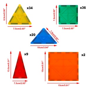 Wholesale High Quality Acrylic Magnetic Stacking Educational Toys Colorful Building Tiles Famous Buildings Theme 5-7 Years Play - Product Image 4