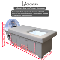 Fauteuil-lit de lavage professionnel multifonctionnel Defeinuo pour salon, avec thérapie vapeur chauffante, écologique et étanche, idéal pour hôtels et salles de sport