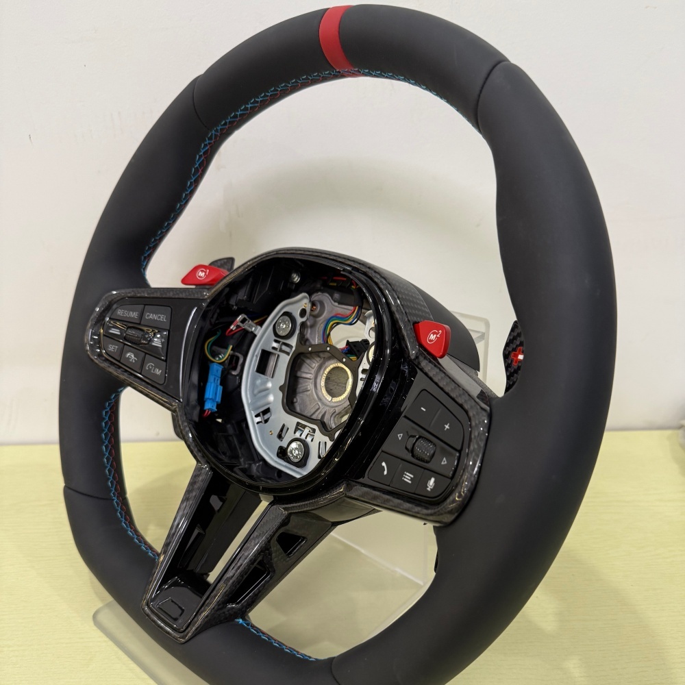 Custom Leather Carbon Fiber Steering Wheel (BMW Fitment), photo 5