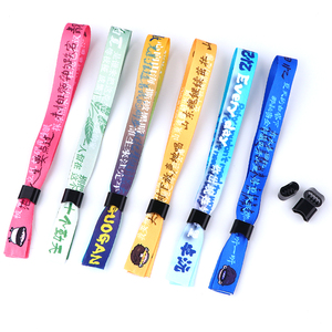 Customized Logo & Color Fabric Wristband With Wristband Lock for Events & Club As Access Control
