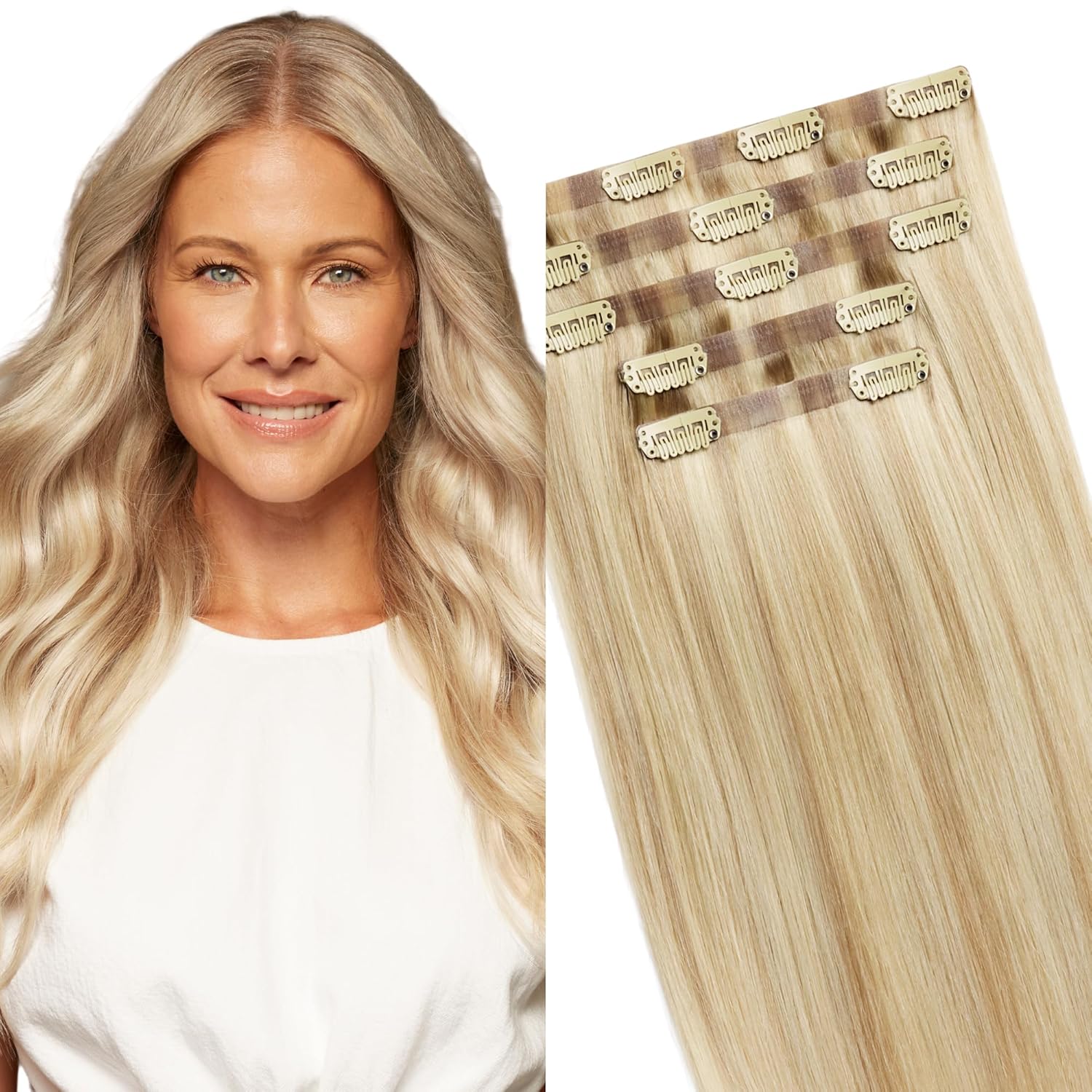 Balayage blond beige