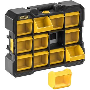 Organisateur d'outils portable Stanley Fatmax, 12 poches, poignée supérieure en plastique jaune, rangement universel - Product Image 3