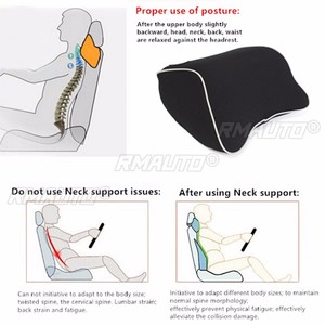 Cojín de Espuma Viscoelástica 3D para Reposacabezas de Asiento de Coche, Color Negro, Soporte para la Cabeza y el Cuello, Alivia la Fatiga - Product Image 3