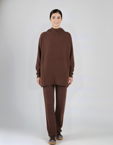 Kilang Jahit Pukal OEM Casual Muslimah Sports Hoodie Labuh Set Breathable Knit Fabric Ex-factory Price OEM Custom Service - Product Image 2