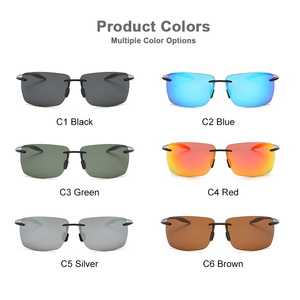 Logo Custom Men Women Driving Mirror Shades Outdoor <strong>Sport</strong> Fishing Sun Glasses UV400 TR90 Rimless <strong>Polarized</strong> <strong>Sports</strong> <strong>Sunglasses</strong> - Product Image 5