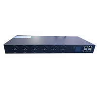 Boîtier de distribution 1U pour rack, unité de distribution d'alimentation intelligente 2,3 kW/230 V ou 2,5 kW/208 V 12 A en acier, 8 prises industrielles pour armoires rack