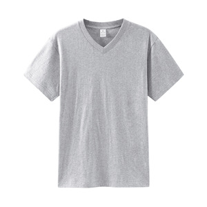 <span class=keywords><strong>T</strong></span>-<span class=keywords><strong>shirt</strong></span> <span class=keywords><strong>col</strong></span> <span class=keywords><strong>V</strong></span> à manches courtes 210g pour <span class=keywords><strong>homme</strong></span>, coupe ample, en coton respirant, style japonais, sous-<span class=keywords><strong>v</strong></span>êtement de superposition, logo personnalisé - Product Image 5
