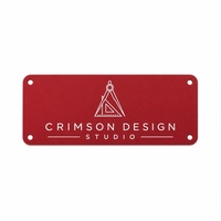 Logo métallique pour veste, logo de marque en métal pour abaya, motif linéaire détaillé en alliage de zinc, fixation à griffes pour accessoires de mode et présentoirs de marque