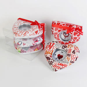 定制心形毛绒玩具，带铁罐时钟 - 促销活动赠品和航空纪念品品牌商品 - Product Image 4