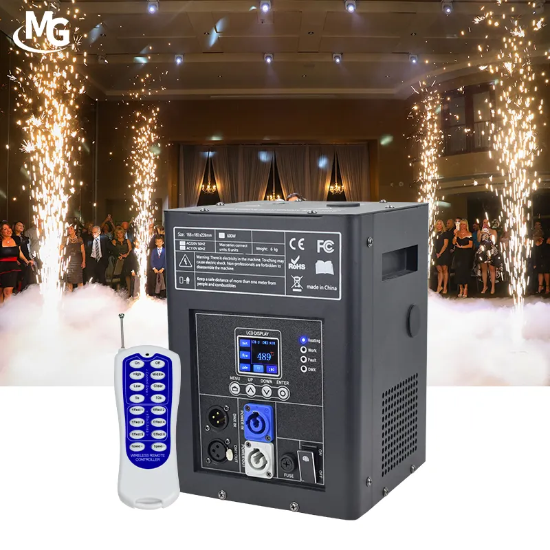 งานแต่งงานไฟฟ้า Cool Sparkler เครื่องดอกไม้ไฟ 750W เครื่องจุดประกายเย็นขนาดเล็กสําหรับเวทีดีเจ