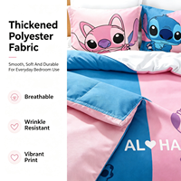 Juego de Ropa de Cama ChamXue, Funda de Edredón y Fundas de Almohada, Serie de Dibujos Animados de Animales, Juego de Ropa de Cama Moderna de 3 Piezas con Estampado de Microfibra, Tela de 200 Hilos