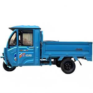 <span class=keywords><strong>Tricycle</strong></span> électrique de fret robuste 60V/72V 1200W bleu <span class=keywords><strong>1</strong></span>,7m avec cabine fermée et volant pour agriculteurs - Product Image 3