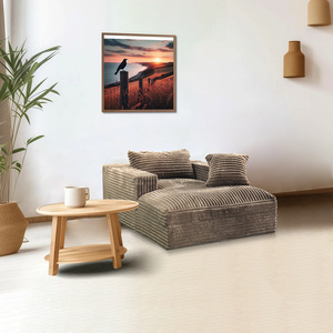 เบาะโซฟาโฟมแบบแยกส่วน สีเทาอ่อน สีทึบ เฟอร์นิเจอร์ห้องนั่งเล่น - Product Image 1