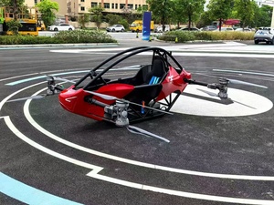 Red Electric Flying Car Aircraft Passenger EVTOL Air Taxi <b>Quadcopter</b> Prototype ultra light part 103 uwant evtol aircraft <b>drone</b> - Product Image 5