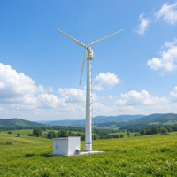 Éolienne à axe horizontal haute puissance 200 kW à 3 pales, modèle 2026, avec un diamètre de rotor de 22 m et une hauteur de 30 m