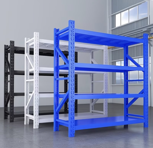 Étagère de stockage en acier pour entrepôt, 4 niveaux, robuste, sans boulons, pour atelier et garage - Product Image 1