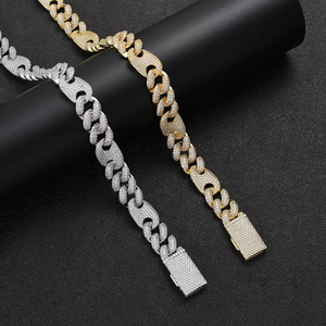 Cuban Necklace 16mm Pig Nose Chain Box Buckle Cuban Chain Bracelet Tanjing Fashion Lijing Necklace - Product Image 1