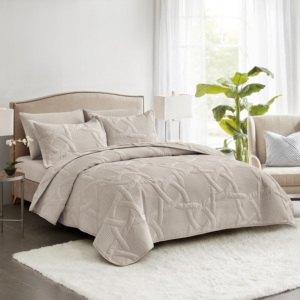 Ensemble <span class=keywords><strong>de</strong></span> literie <span class=keywords><strong>de</strong></span> luxe <span class=keywords><strong>housse</strong></span> <span class=keywords><strong>de</strong></span> <span class=keywords><strong>couette</strong></span> matelassée en microfibre imperméable et couvre-lit uni offre confort et luxe - Product Image 4