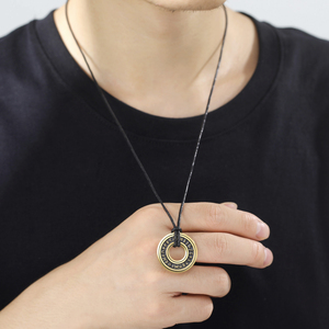 Vintage Nordic Rune Necklaces for Men Stainless Steel Norse Runes Viking Jewelry Pagan <strong>Elder</strong> Futhark Pendant Amulet Talisman - Product Image 5