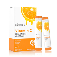 Masque de Nuit en Gel SEOMOU Soins de la Peau Bio Éclaircissant Hydratant au Collagène et Vitamine C