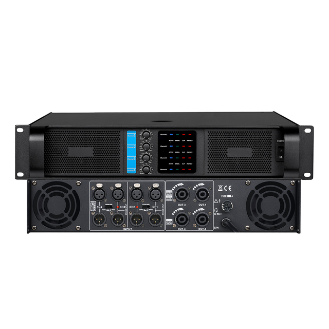 MA Series 4-Channel 2U Professional Class D Power Amplifier Rack Mount 4x1000W with BT for Stage DJ KTV PA System Live Sound