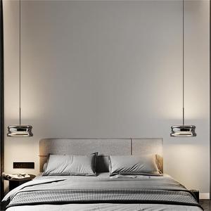 โคมไฟเพดานห้องนอนสไตล์อิตาเลียนสมัยใหม่ ดีไซน์หรูหรา วัสดุแก้วคุณภาพสูง โคมไฟข้างเตียงเรียบง่าย สวยงาม ให้แสงเต็มสเปกตรัม ถนอมสายตา - Product Image 1