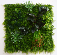 Plantes murales artificielles personnalisées 100cmx100cm à feuilles petites, pas chères, pour décoration murale extérieure, vente en gros