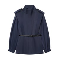 Manteau Trench Chic d'Hiver pour Femme, Manches Longues, Col Montant, Veste Simple Boutonnage, Coupe-Vent Élégant pour Femme