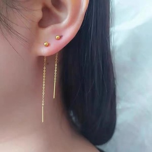 Mini <span class=keywords><strong>Orecchini</strong></span> in Oro Vero 18k per Donne e Ragazze AU750 Cuore Farfalla <span class=keywords><strong>Perla</strong></span> Fiore <span class=keywords><strong>Orecchini</strong></span> Pendenti Raffinati con Nappine - Product Image 6