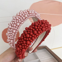LRTOU Vente en gros Dernière mode Bandeau large pour cheveux pour filles et femmes Accessoires pour cheveux baroques Bandeau en éponge pour femmes