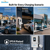 Estación de Carga para Vehículos Eléctricos de Pared de 20KW 30KW 40KW, CCS2 GBT RFID 4G IP54, Cargador Rápido para Vehículos Eléctricos Montado en Pared para Estacionamiento
