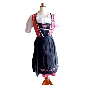 Costume d'Oktoberfest allemand pour femmes, Dirndl traditionnel bavarois, robes de cosplay pour carnaval de la bière, serveuse de taverne, demoiselle d'honneur - Product Image 1