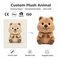 Peluche personnalisée OEM du fabricant, adorable Quokka lestée, jouet en peluche, personnage de la forêt, poupée, conception personnalisée, peluche de marque