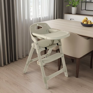 Cadeira Alta Moderna Ajustável para Bebês, Dobrável e Portátil, Design de Madeira para Uso em Casa, Hotel, Cozinha e Sala de Estar - Product Image 4