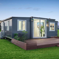 Maison conteneur extensible à double aile de 40 pieds, logement modulaire préfabriqué conçu pour les conditions météorologiques extrêmes, personnalisable en usine