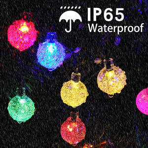 30LED Lanterne Boule de Cristal Imperméable pour Extérieur IP65 <span class=keywords><strong>Guirlande</strong></span> Lumineuse <span class=keywords><strong>Solaire</strong></span> avec Lampe de Fée Décoration de Jardin de Noël - Product Image 3