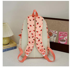 Sac à dos pour étudiant, style campus simple et mignon, sac décontracté, <span class=keywords><strong>cerise</strong></span>, fraise - Product Image 6
