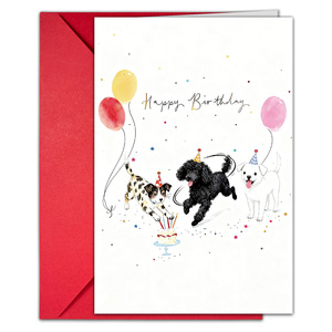 Nouvelle carte de vœux d'anniversaire, dessin animé d'animaux, message texte, carte pliable avec enveloppe - Product Image 3