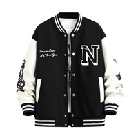 Veste de baseball personnalisée - Veste décontractée tendance pour homme, style américain, automne/hiver
