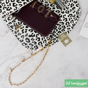 Porte-clés en or pour femmes, 1 pièce, lanière mobile élégante, feuilles, palmier, chaîne de télé<span class=keywords><strong>phone</strong></span> portable, pour dames - Product Image 5