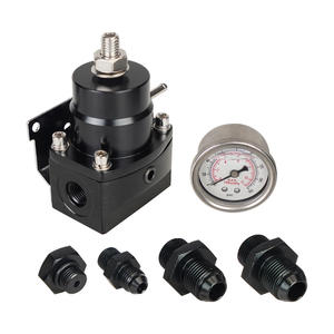 AN8燃料圧力レギュレーターユニバーサル燃料ブースター油圧ストラップコネクタオイル圧力計製品 - Product Image 1