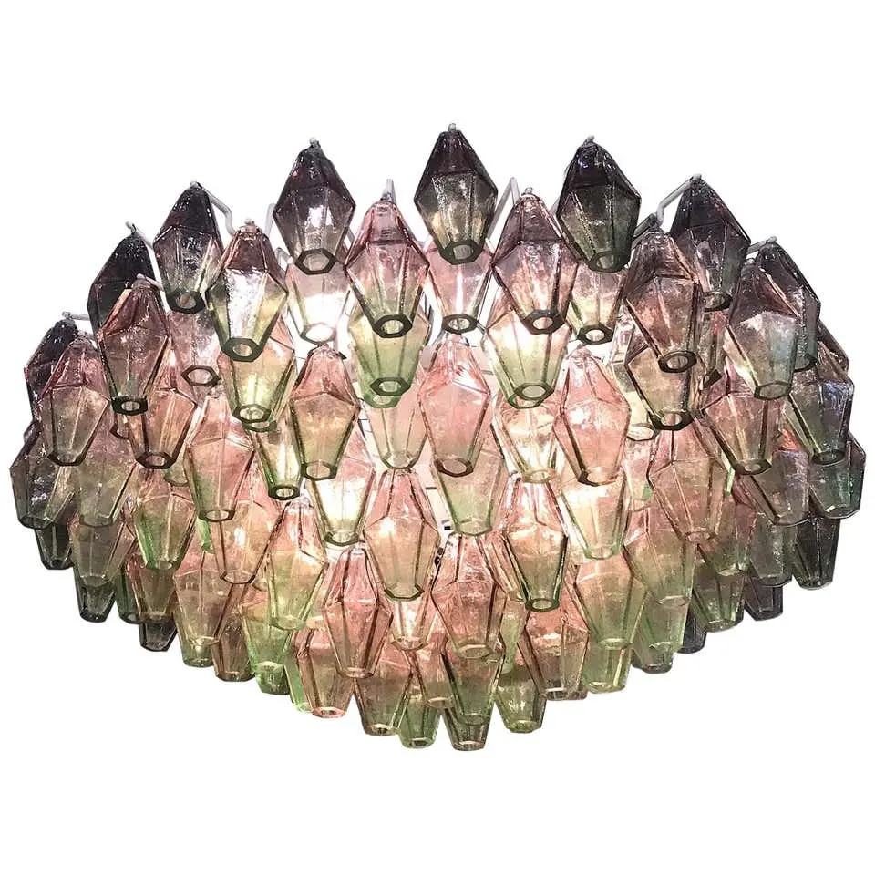 Aangepaste Handgemaakte Vintage Venini Murano Glas Hangers Inbouw Lamp Voor Hotel Lobby Glazen Verlichting Decor